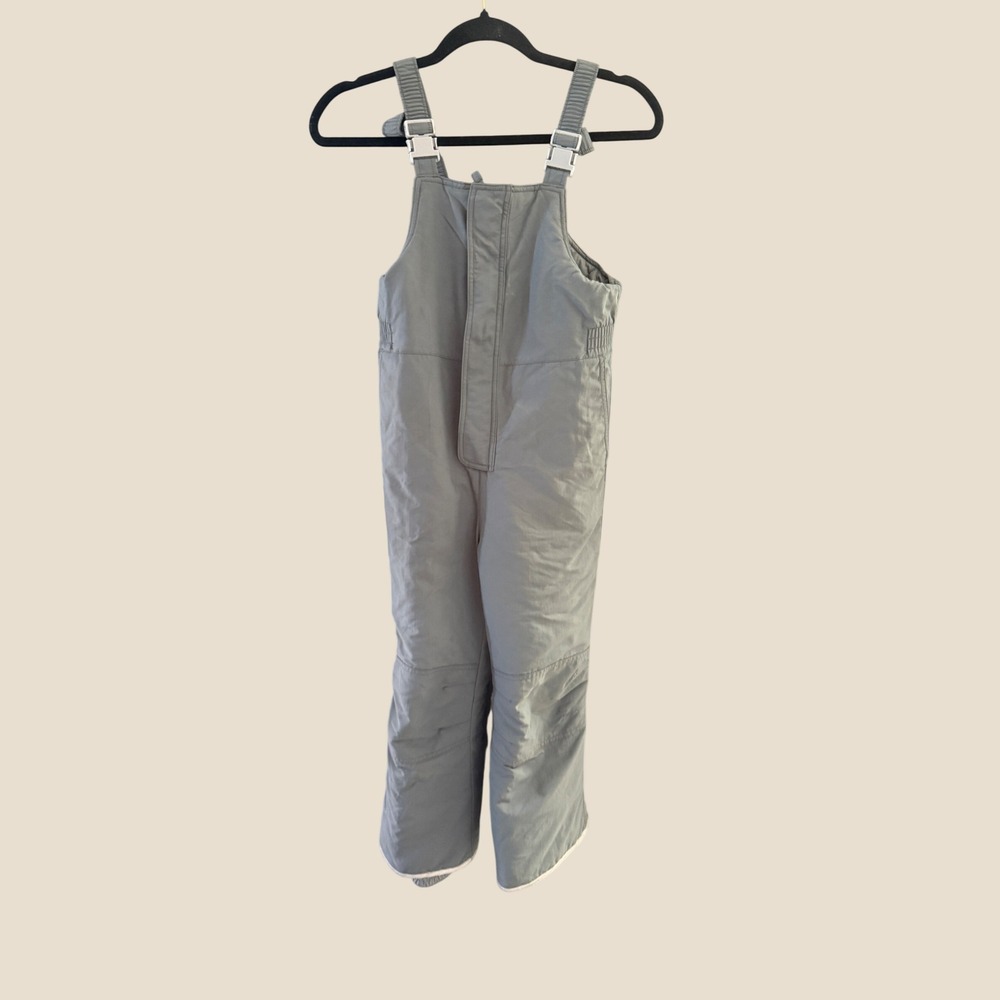 Hanna Andersson Kids Gray Insulated Snow Bibs Winter Overalls Size 130 US 8-10